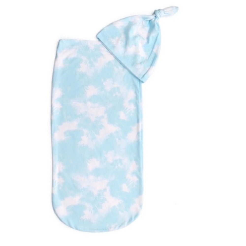 Itzy Ritzy Blue and White Swaddle Set